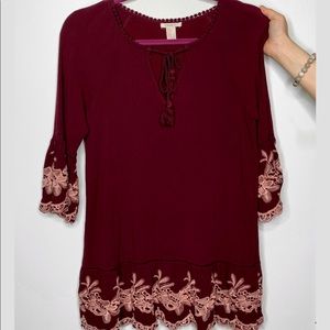 Forever 21 burgundy dress
